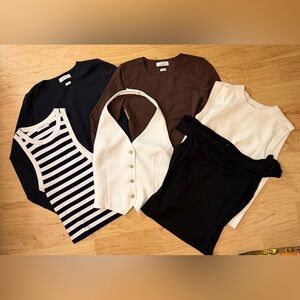 Aritzia & Reformation Shirt Set - 6 Pieces
